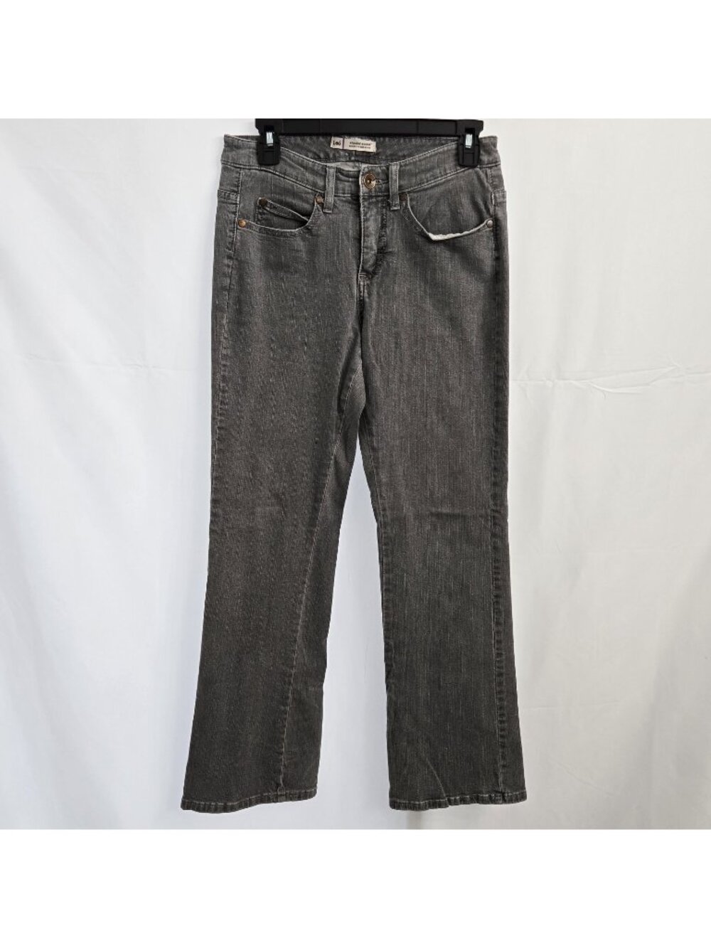 Lee Slender Secret Lower on The Waist Bootcut Jeans Women's Size 6 Short Gray
